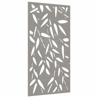 Wanddecoratie tuin bamboebladontwerp 105x55 cm cortenstaal