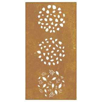 Wanddecoratie tuin bladontwerp 105x55 cm cortenstaal