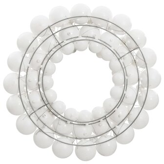 Kerstkrans 45 cm polystyreen wit