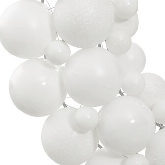 Kerstkrans 45 cm polystyreen wit
