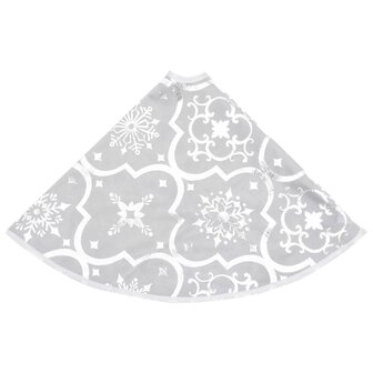 Kerstboomrok luxe met sok 122 cm stof wit