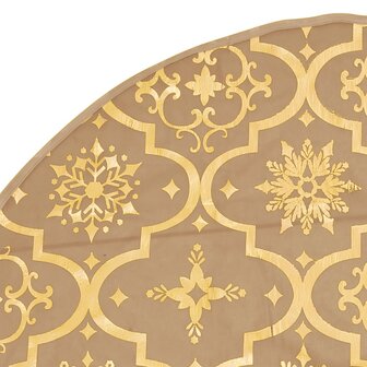 Kerstboomrok luxe met sok 150 cm stof geel