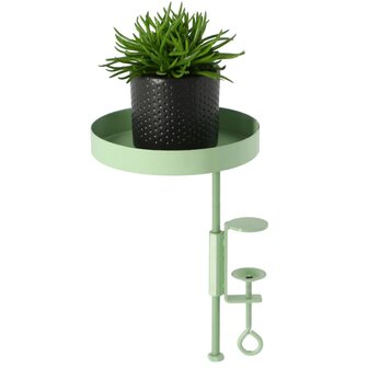 Plantenblad met klem rond S groen