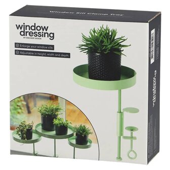Plantenblad met klem rond S groen