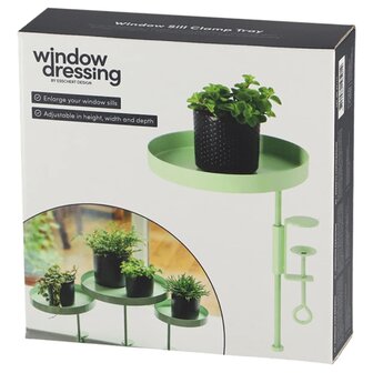 Plantenblad met klem rond M groen