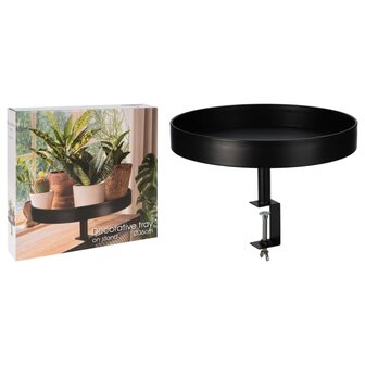 Dienblad met klem decoratief 36x26 cm zwart