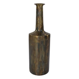 Vaas Bergamo groot 24x75 cm goudkleurig