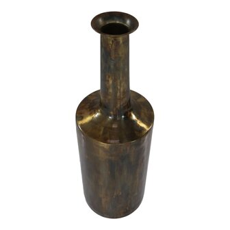Vaas Bergamo groot 24x75 cm goudkleurig