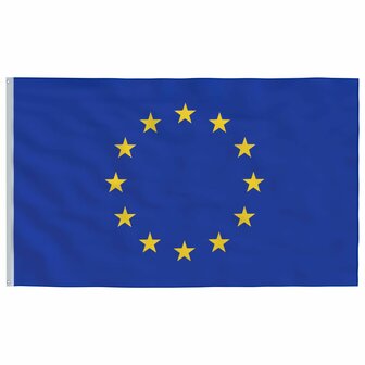 Vlag met vlaggenmast Europa 5,55 m aluminium