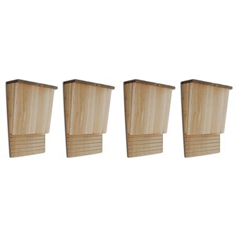 Vleermuizenkasten 4 st 22x12x34 cm hout