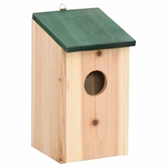 Vogelhuisjes 4 st 12x12x22 cm hout