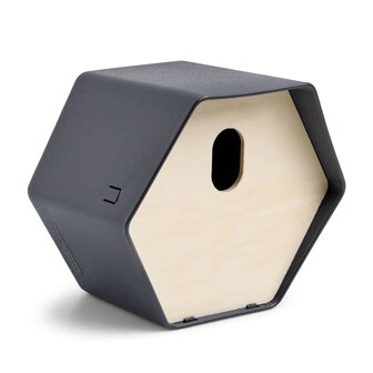 Vogelhuisje Hive 2 ovaal gat 19x23x20 cm antracietkleurig