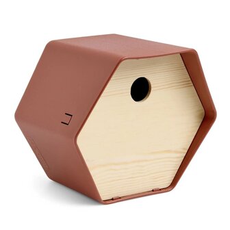Vogelhuisje Hive 1 rond gat 19x23x20 cm bruin