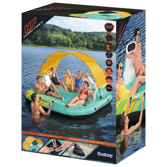 Drijfeiland Sunny Lounge 5-persoons opblaasbaar 291x265x83 cm