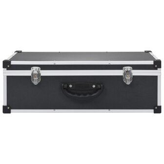 Cd-koffer voor 80 cd&#039;s aluminium ABS zwart