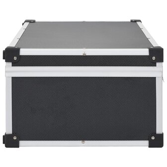 Cd-koffer voor 80 cd&#039;s aluminium ABS zwart