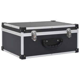 Cd-koffer voor 60 cd&#039;s aluminium ABS zwart