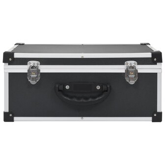 Cd-koffer voor 60 cd&#039;s aluminium ABS zwart