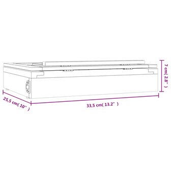 Tafelezel met lade 33,5x25,5x7 cm massief grenenhout