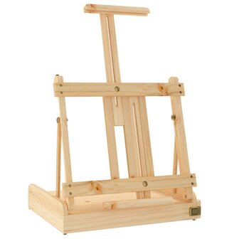 Tafelezel met lade 41,5x37x12 cm massief grenenhout
