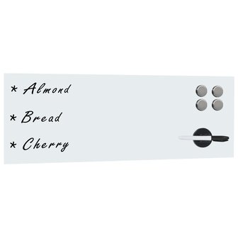 Whiteboard voor aan de wand magnetisch 60x20 cm glas