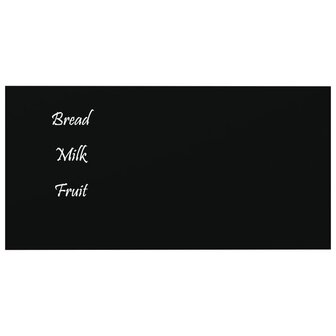Magneetbord voor aan de wand 40x20 cm gehard glas zwart