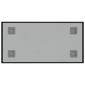 Magneetbord voor aan de wand 40x20 cm gehard glas zwart