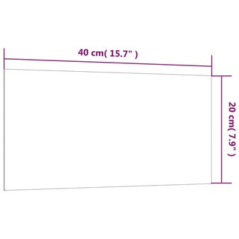 Magneetbord voor aan de wand 40x20 cm gehard glas zwart