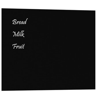 Magneetbord voor aan de wand 50x40 cm gehard glas zwart