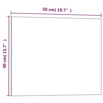 Magneetbord voor aan de wand 50x40 cm gehard glas zwart
