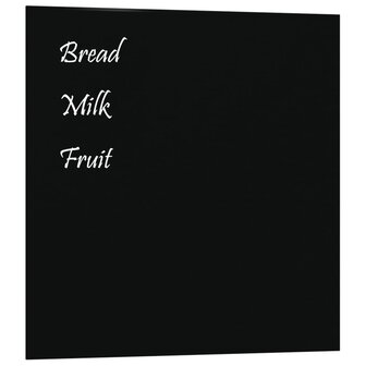 Magneetbord wandgemonteerd 40x40 cm&nbsp;gehard glas zwart