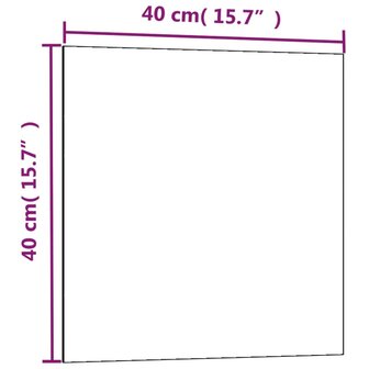 Magneetbord wandgemonteerd 40x40 cm&nbsp;gehard glas zwart