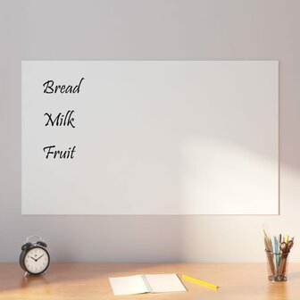 Magneetbord wandgemonteerd 100x60 cm&nbsp;gehard glas wit