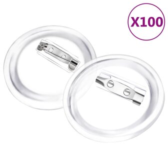 Buttons met spelden 100 st 37 mm acryl