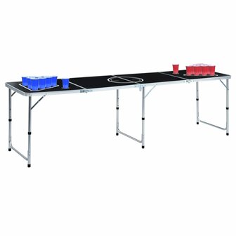 Bierpongtafel met bekers en ballen inklapbaar 240 cm