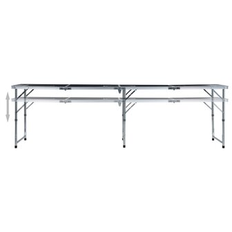 Bierpongtafel met bekers en ballen inklapbaar 240 cm
