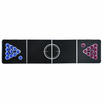 Bierpongtafel met bekers en ballen inklapbaar 240 cm