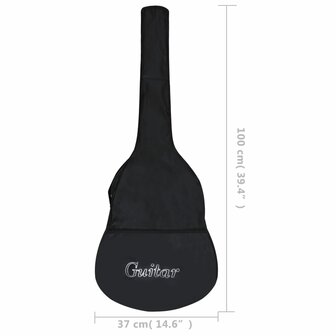 Gitaartas voor 4/4 klassieke gitaar 100x37 cm stof zwart
