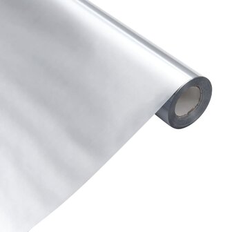 Meubelfolie zelfklevend 90x500 cm PET zilverkleurig