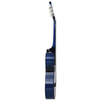 Gitaar cutaway met 6 snaren western klassiek 38&amp;quot; getint blauw