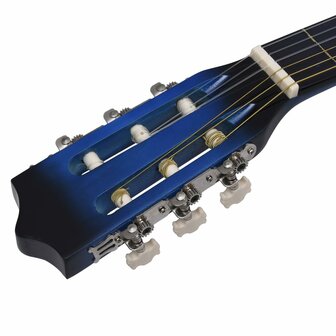 Gitaar cutaway met 6 snaren western klassiek 38&amp;quot; getint blauw