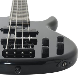 Basgitaar voor beginners elektrisch met tas 4/4 46&amp;quot; zwart