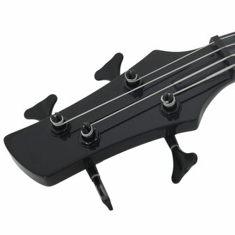 Basgitaar voor beginners elektrisch met tas 4/4 46&amp;quot; zwart