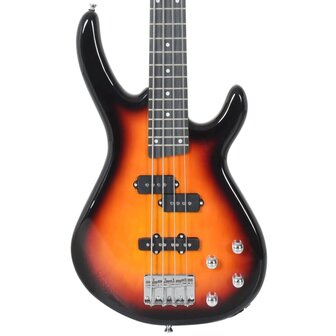 Basgitaar voor beginners elektrisch met tas 4/4 46&amp;quot; bruin zwart
