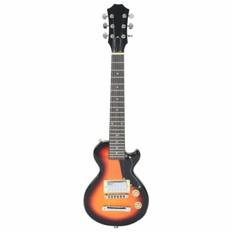 Gitaar voor kinderen elektrisch met tas 3/4 30&amp;quot; bruin en zwart