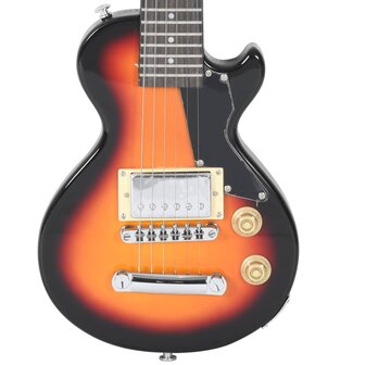 Gitaar voor kinderen elektrisch met tas 3/4 30&amp;quot; bruin en zwart