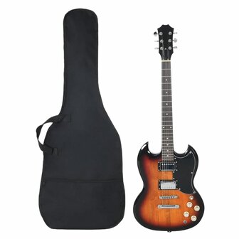 Gitaar voor beginners elektrisch met tas 4/4 39&amp;quot; zwart