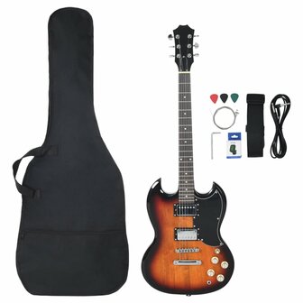 Gitaar voor beginners elektrisch met tas 4/4 39&amp;quot; zwart