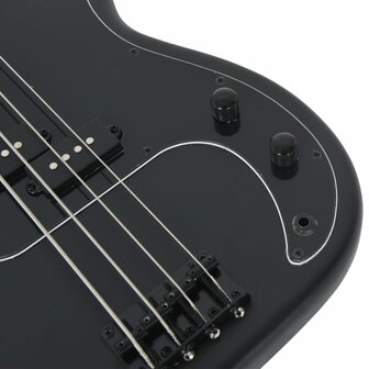 Basgitaar voor beginners elektrisch met tas 4/4 46&amp;quot; zwart