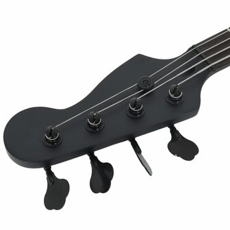 Basgitaar voor beginners elektrisch met tas 4/4 46&amp;quot; zwart